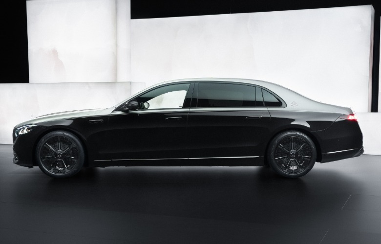Seitenansicht der Mercedes-Maybach S-Klasse 2027