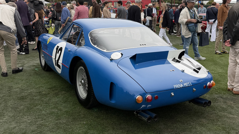 3/4-Rückansicht des Ferrari 250 GT Sperimentale Pininfarina Coupé von 1961