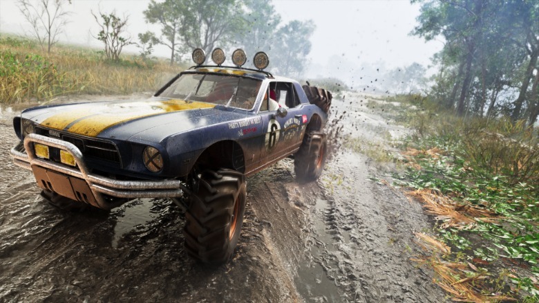 Ein Offroad-Sportwagen im Ford Mustang-Stil in Grand Theft Auto VI