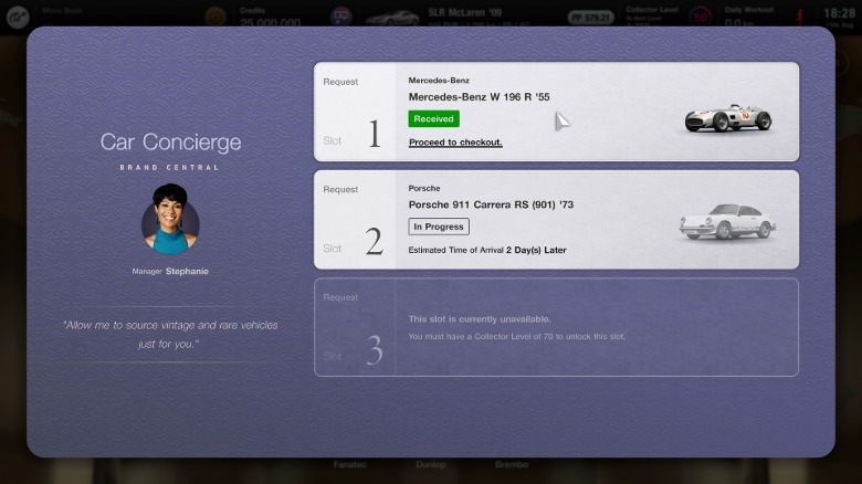 Screenshot des Car Concierge in