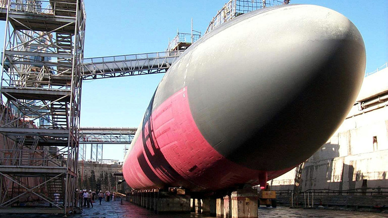 Die USS Greeneville im Trockendock
