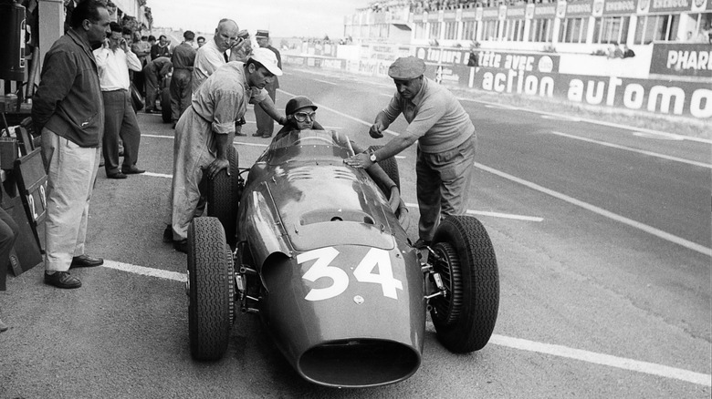 Juan Manuel Fangio, Maserati 250F, Großer Preis von Frankreich, Reims, 6. Juli 1958.