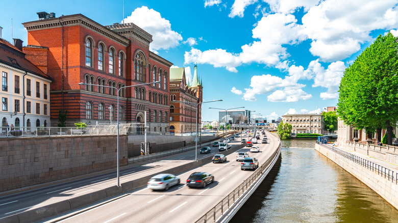 Verkehr in Stockholm, Schweden.