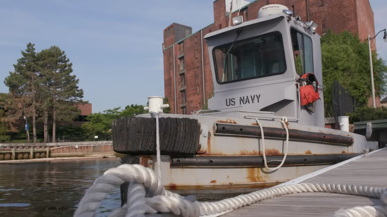 Ein Boomin' Beaver-Schlepper in Charlestown, MA.