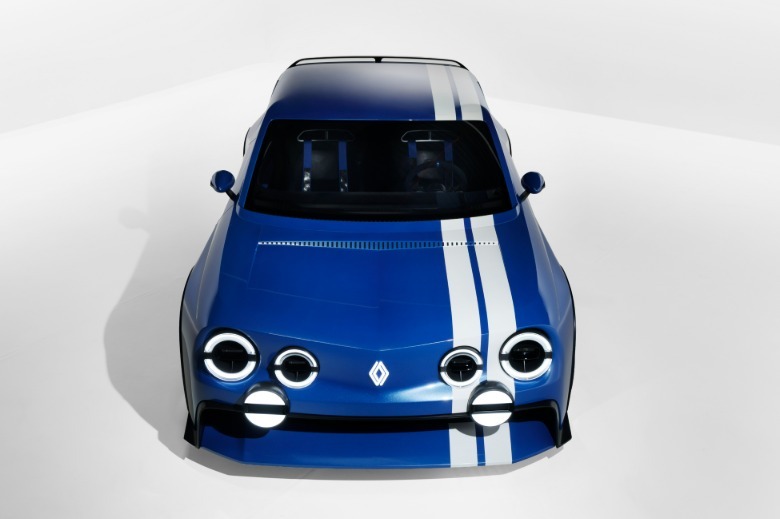 Draufsicht auf das Renault 8 Gordini-Konzept