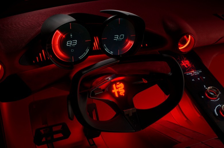 Kombiinstrument des Alfa Romeo Cuorerosso