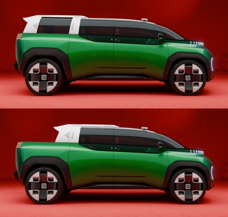 Seitenansicht des Fiat Multiplay-Konzepts