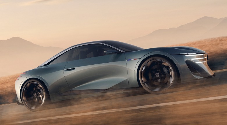 Seitenansicht des Peugeot RCZ Vision-Konzepts