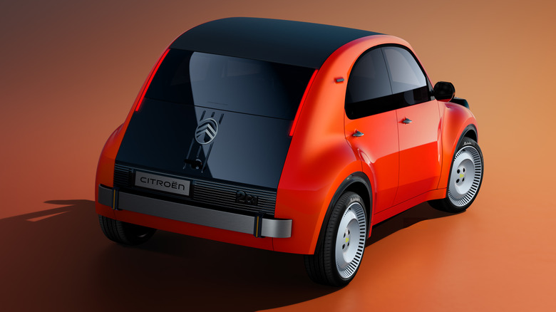Hintere 3/4-Ansicht des Citroën 2CV-Konzepts