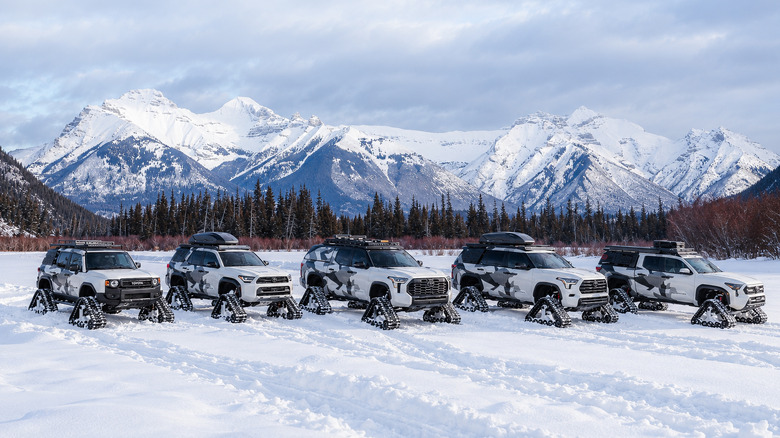 Alle fünf Toyota Snowhunter-Konzepte.